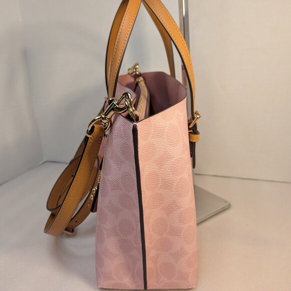 NWT Coach Mollie Tote Bag 25 In Signature Canvas With Charms (CER24) - Picture 10 of 12